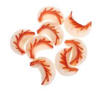 GOOHOCHY 8PCS Realistic PVC Dumpling Ornament Faux Chinese Breakfast Food Models Pan-fried and Baked Style Kitchen Shop Display Photography Prop Easy to Clean