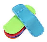 GOOHOCHY 8pcs Reusable Neoprene Ice Pop Holder Sleeves in Assorted Colours, Keeps Temperature and Easy to Store, for Summer Use