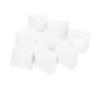 GOOHOCHY 8pcs Ten Sided Blank Dice for DIY Custom Numbering Lightweight for Party Supplies Educational Teaching Props Family Fun and Crafting