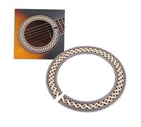 GOOHOCHY 93mm Wooden Guitar Rosette Inlay Curved Sound Hole Decal Classical Guitar Decals Abalone Style