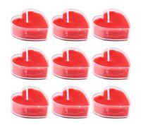 GOOHOCHY 9pcs Heart Shaped Scented Candles in Red Paraffin with Glitter Candlelight, Safe and Delicate for Christmas and Festivals Home Wedding Adornment