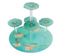 GOOHOCHY Acrylic Multi-layer Display Riser Stand for Jewelry Perfume Organizer Tray Cupcake Dessert Shelf with Stable Structure and Easy Assembly for Figurines Collectibles Home Office