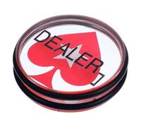 GOOHOCHY Acrylic Poker Dealer Button Chip for Party Games Double-sided Gambling Token for Hold and Math Learning Practical Game Accessory