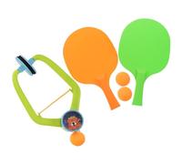 GOOHOCHY Adjustable Hanging Table Tennis Training Set with 2 Plastic Paddles and 3 Balls, Kids Indoor Practice Gear for Parent-child Interaction and Paddle Skill Development