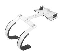 GOOHOCHY Adjustable Marching Snare Drum Aluminum Alloy Back Frame with White Finish and Strap Easy to Assemble and Disassemble Snare Drum Holder