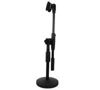 GOOHOCHY Adjustable Microphone Stand Telescopic Tabletop Desk Mic Bracket Sturdy Stable for Professional Use