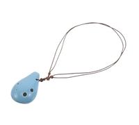 GOOHOCHY Alto Ceramic Ocarina for Beginners Tuned Key Woodwind Instrument with Glossy Blue Finish Portable Lightweight Design for Students and Adults Learning Music