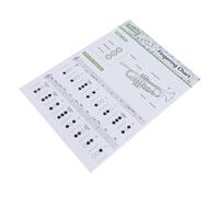 GOOHOCHY Assorted Color Trumpet Chord Diagram Chart Small Coated Learning Guide for Beginners Easy Reference Fingering Practice Tool
