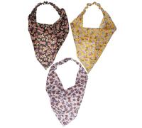 GOOHOCHY Assorted Colour Bandana Headbands Can Be Worn in Multiple Ways Feminine Charm 3pcs Elastic Design Cloth Hair Accessories with Floral Pattern for Women for Everyday Use