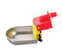 GOOHOCHY Automatic Poultry Waterer for Chicken Ducks Geese Quail Stainless Steel Drinking Cup for Rabbit Coops Farm Use Easy-clean Compact Design
