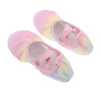 GOOHOCHY Ballet Practice Shoes for Little Breathable Preschool Dance Flats with Soft Non Slip Sole Flexible Design for Gymnastics and Yoga Training Dance Shoes Gradient Pink