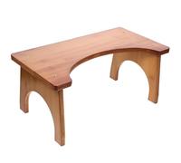 GOOHOCHY Bamboo Toilet Step Stool, Wear-Resistant and Multi-Purpose Squatting Foot Stool, Stable Bathroom Footstool Suitable for Bathroom and Changing Shoes, Brown Colour