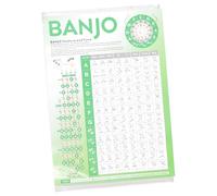 GOOHOCHY Banjo Chord Chart for Beginners Laminated Finger Position Guide Chord Diagrams for Learning and Teaching Banjo Techniques Comprehensive Practice Aid