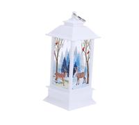 GOOHOCHY Battery-powered Led Wind Lamp Ornaments Christmas Decorations Led Candle Lantern Vintage Decorative Table Centerpiece for Party Wedding Elk