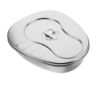 GOOHOCHY Bedpan with Lid for Elderly Women and Bedridden Patients Lightweight Stainless Steel Urinal with Large Capacity for Nursing Homes and Home Care Odor-reducing Bedside Commode