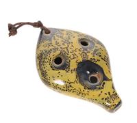 GOOHOCHY Beginner Practice Ocarina Wind Instrument for Children, 6-hole Leaf Shaped White Porcelain Flute with Extraordinary Tones and Wonderful Sound, for Music Learning