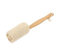 GOOHOCHY Beige Loofah Sponge Bath Brush Long Handle Easy to Hold Deeply Clean The Skin Surface Shower Back Scrubber Bath Accessory for Personal Care