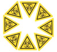 GOOHOCHY Biological Sign Label For Laboratory Biological Hazard Risk Warning 8pcs Yellow PC Safety Decals for Infection Caution