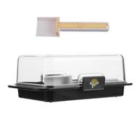GOOHOCHY Black Butter Dish with Lid for Kitchen and Fridge Storage, Refrigerator Friendly Butter Holder Made of Sturdy Abs as Materials, Suitable for Cheese and Cream Cheese
