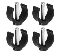 GOOHOCHY Black C-Shaped Buckle 4 Pcs Replacement Clips for Canes and Walker, Steel Material with M6x25mm Pins, Suitable for Mobility Aids and Walking Stick Support