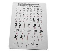 GOOHOCHY Blind Resources Accessible Learning Tools Blind Education Tools Gadget Numbers and Punctuation Bump Dots for Visually Impaired Silver