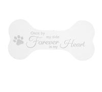 GOOHOCHY Bone Shaped Acrylic Dog Memorial Plaque Pet Commemorative Sign for Garden Outdoor Use Lasting Tribute Easy to Maintain Sympathy Gift for Dog Owners