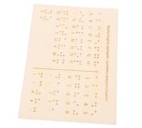 GOOHOCHY Braille for Visually Impaired Wood Braille Alphabet Teaching Aid Durable Easy to Clean Educational Tool for Blind Individuals Comprehensive Blind People Supply