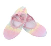 GOOHOCHY Breathable Yoga Shoes Comfortable Ballet Flats for Dance Gymnastics Yoga for Preschool Practice with Reliable Traction and Gradient Pink