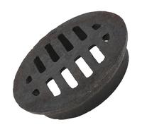 GOOHOCHY Cast Iron Floor Drain with Round Grate Cover Black Heavy-duty Ground Leakage Drainage for Garden and Rooftop Easy-clean Filter to Block Hair and Debris Embedded Drain for Household