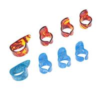 GOOHOCHY Celluloid Guitar Thumb and Finger Picks Set, Practical Right-handed Picks for Acoustic and Bass, Includes Light Blue and Tortoise Shell Colors, Guitar Accessories for Fingerstyle Playing