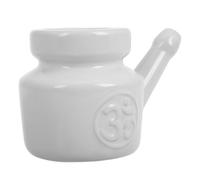 GOOHOCHY Ceramic Nose Wash Bottle 350ml Sinus Rinse Pot Nasal Irrigation Tool for Adults Reusable Ceramic Cleaner for Sinus Health and Daily Nasal Care