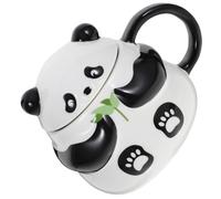 GOOHOCHY Ceramic Panda Mug 360ml with Handle, Lovely Cartoon Design, Versatile Water Cup for Home and Office Use, Adorable Coffee Mug with Beautiful Lines