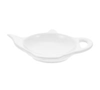 GOOHOCHY Ceramic Tea Bag Holder Multi-Function Storage Dish for Kitchen and Living Room 4.80X3.35X0.79In Decorative Household Teabag Tray