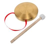 GOOHOCHY Chinese Traditional Percussion Instrument Gong Mini Handheld Musical Instrument Made of Material for Boys and Girls Classroom Party Celebration Decorative Feng Shui