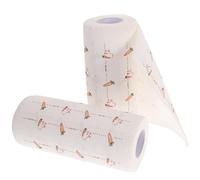 GOOHOCHY Cleaning Paper Wipes Kitchen Cleaning Rag 2 Rolls 55 Sheets Wood Pulp Oil-Absorbing Towels Printed Pattern for Range Hood and Tile Wall
