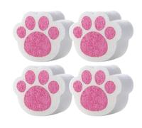 GOOHOCHY Cleaning Sponges Gentle Polyester Acrylic Foam Cat Shaped 4pcs Scrubber Sponge , Non-Scratch Design for Bathroom Mirrors for Shower and Household Cleaning