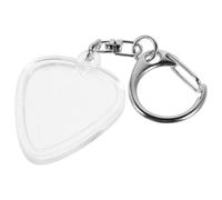 GOOHOCHY Clear Guitar Pick Storage Box with Heart Keychain Portable Plectrum Case for Guitar Players Protection and Secure Storage for Music Lovers Go Use