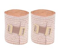 GOOHOCHY Compression Elastic Leg Wraps 2 Rolls, 5Cm Wide X 4.5M Long, Plain Weave Breathable Wraps for Sports Therapy and Injury Care