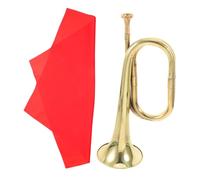 GOOHOCHY Copper Alloy Bugle Military Style Wind Instrument Brass Horn for Beginners Youth Band and Outdoor Use