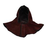 GOOHOCHY Cowhide Leather Welding Hood with Neck Drape, Flame Resistant Welding Protective Cap for Men and Women, Head and Neck Protection Welder Working Hat Random Color Random Color