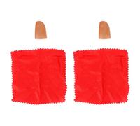 GOOHOCHY Creative Conjure Tricks Props Realistic Artificial Finger Tips Red Silk Scarf Stage Show Prop for Close-up Performance