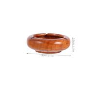 GOOHOCHY Creative Wooden Desktop Ashtray with Groove Design Flat Bottom Multifunctional Ashtray for Home and Office Vintage Style