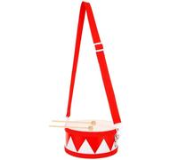 GOOHOCHY Decorative Wooden Snare Drum with Drumsticks for Double-sided Small Hand Percussion Instrument Portable S Music for Early Rhythm and Hand-eye Coordination Development