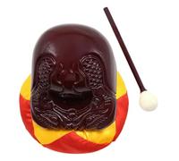 GOOHOCHY Delicate Woodblock Percussion Instrument with Ergonomic Wood Stick Buddhist Meditation Tool for Temple Use and Early Music Education