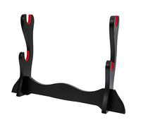 GOOHOCHY Desktop Flute Display Stand Two-tier Wooden Flute Collection Storage Rack Suitable for Xiao with Stable Holder for Home and Music Room