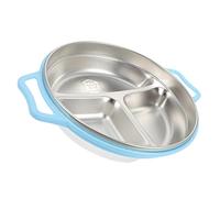 GOOHOCHY Divided Stainless Steel Food Plate for Toddlers Unbreakable Boy Girl Serving Dish to Clean for Meal Portion Control Home Use