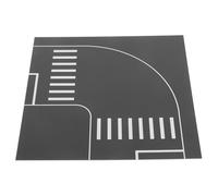 GOOHOCHY DIY Street Layout Model Kit for Miniature City Creation Detailed Plastic Road Scene with Curved Sections for Landscape Crafting Educational Traffic Learning Prop for Family