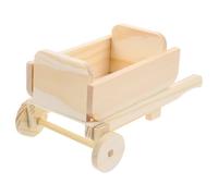 GOOHOCHY DIY Wooden Mini Garden Cart Model for Assembly Unfinished Small Trolley Craft with Fine Details for Dollhouse Decoration Photography Props and Creative Landscape Display