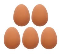 GOOHOCHY Dog Egg Shaped Bounce Balls 5pcs Rubber Pet Mental Pressure for Interaction with Dog in Khaki Colour
