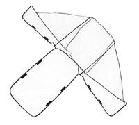 GOOHOCHY Double Stroller Rain Cover Protective and Sturdy Rain Shield Eva Material Large Size with Front and Rear Seats Fits Most Double Strollers for Baby Weather Protection